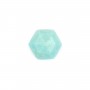 Amazonite faceted hexagon cabochon 10mm x 1pc