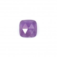 Amethyst square faceted cabochon 9mm x 1pc