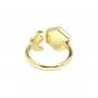 Einstellbarer Ring für sechseckige & runde Cabochons - Vergoldet x 1Stk