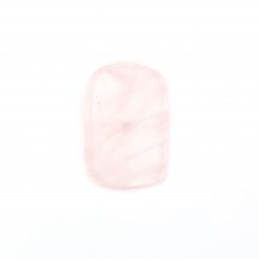 Cabujón rectángulo de cuarzo rosa 13.5x20mm x 1ud