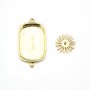 Spacer for rectangle & round cabochon - Gold x 1pc