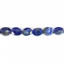 Lapis lazuli ovale facetté sur fil 6x8mm x 40cm