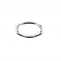 Breloque anneau ovale stylisé 9x15mm - Argent 925 x 1pc