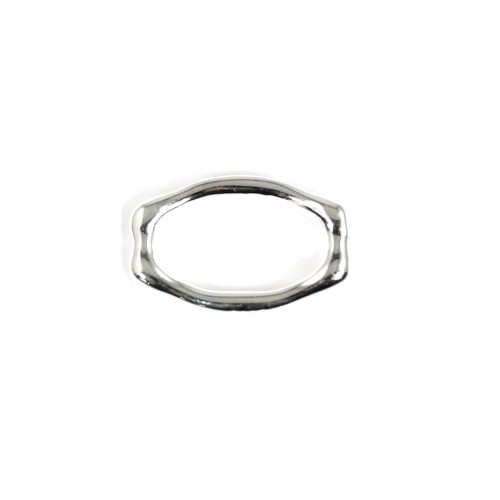Stilisierter ovaler Ring Charm 9x15mm - 925er Silber x 1Stk