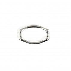 Oval Stylized Ring Charm 9x15mm - Silver 925 x 1pc