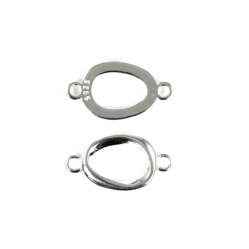 Stilisierte ovale Zwischenlage 9x16mm - 925er Silber x 1Stk