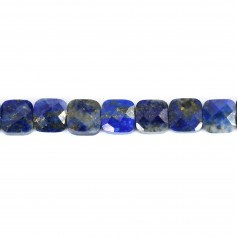 Lapis lazuli square facet 6mm x 2pcs