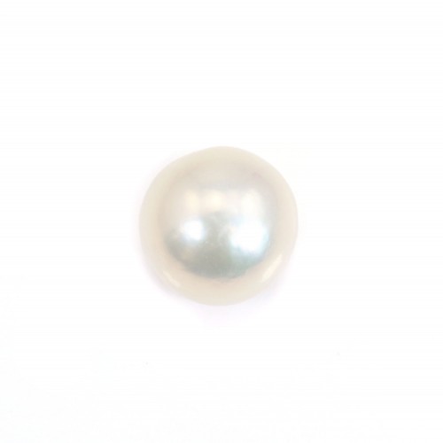 Perla coltivata d'acqua dolce, bianca, semitonda, 11-12 mm x 1 pz