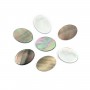 Cabochon Mother-of-Pearl oval flat 13x18mm x 1pc
