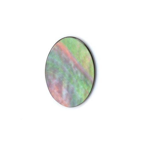 Cabochon Mother-of-Pearl oval flat 13x18mm x 1pc