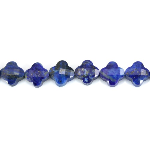 Lapis Lazuli Kleeblatt facettiert 10mm x 39cm