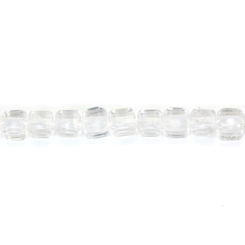 Rock crystal faceted cube 2.5mm x 39cm
