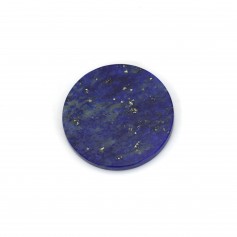 Cabujón de lapislázuli, redondo y plano 12mm x 1pc