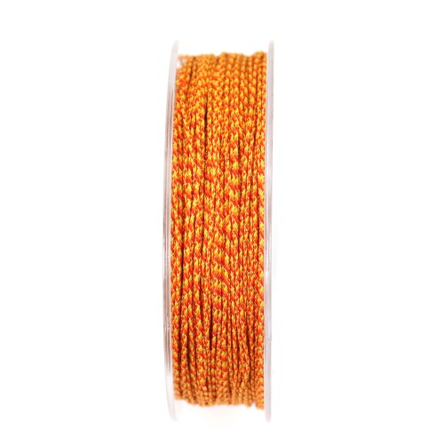 Multicolored polyester yarn orange 0.9mm x 30m