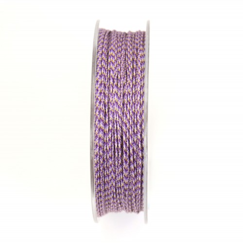 Fil polyester multicolore violet 0.9mm x 30m