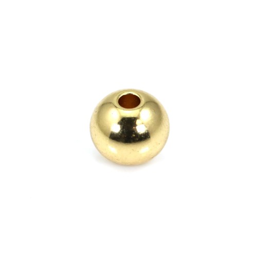 Perlina in acciaio inox 304 placcata oro da 8 mm x 4 pezzi