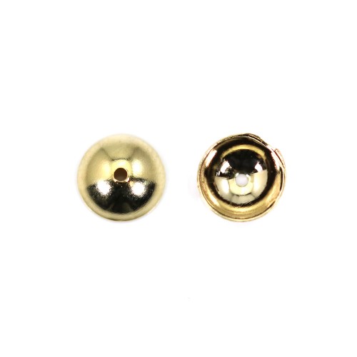 Bead Cap smooth 5mm - Stainless steel 304 gold-plated x 10pcs