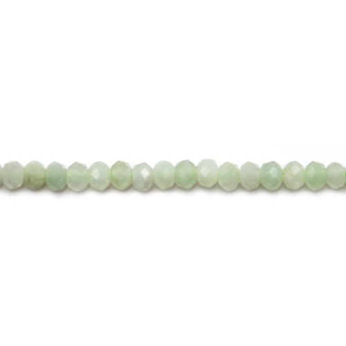 Jade natural facetado 2x3mm x 39cm