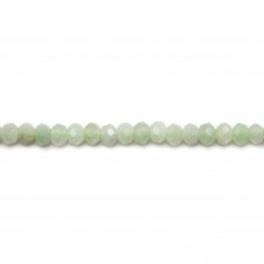 Jade natural facetado 2x3mm x 39cm