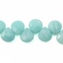 Amazonite Faceted Flat Teardrop 10x10mm A+