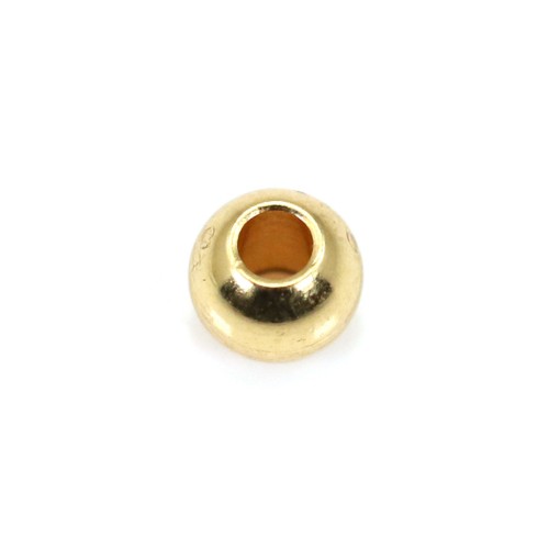 4mm perla bola - 304 acero inoxidable chapado en oro x 10pcs