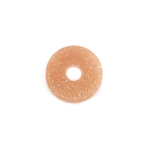 Cabochon Pierre de soleil donut 10mm x 1pc