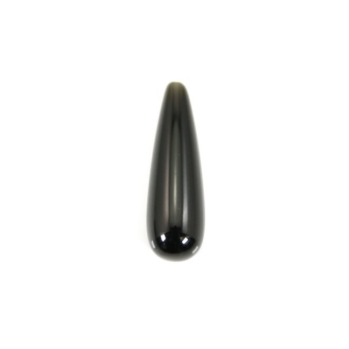 Obsidiana semi-perfurada gota 7x23mm x 1pc