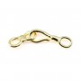  Lobster clasp by "flash" Gold on brass 5x10mm x 5pcs