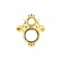 Einstellbarer Ring für runden Cabochon 6 & 10mm - Vergoldet x 1St