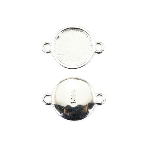Abstandshalter für runden Cabochon 10mm - 925er Silber x 1Stk