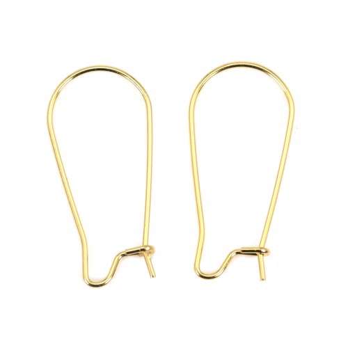 Dormeuse earring 12x25mm - Stainless steel 304 gold plated x 2pcs
