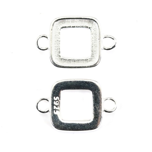 Spacer for square cabochon 8mm - Silver 925 x 1pc
