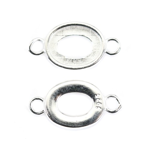 Abstandshalter für ovalen Cabochon 6.4x8.5mm - 925er Silber x 1Stk
