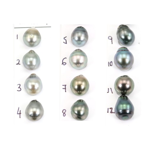 Tahitian cultured pearl, half drilledbaroque 10-11mm x 1pc