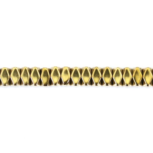 Hematites oro roundel facetado 2x4mm x 40cm