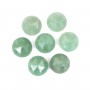 Round faceted Aventurine cabochon 10mm x 1pc