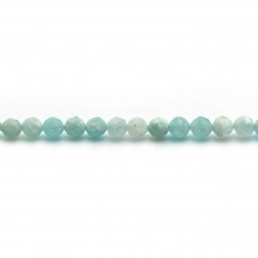 Amazonite of Perou, in round faceted shape, 3mm x 10pcs
