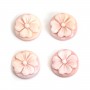 Cabochon Cameo Pink Conch round flower 14mm x 1pc