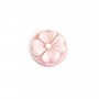 Cabochon Cameo Conque rosa rund Blume 16mm x 1St