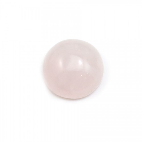 Cabochão redondo de quartzo rosa 8mm x 4pcs
