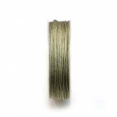 Khaki green iridescent polyester thread 1.5mm x 15m