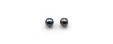 Freshwater cultured pearl half-drilled