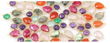 Gemstone Beads,Pietre Naturali,Perline per Bigiotteria fai da te,15 Colori  Perline di Pietre Preziose, per Gioielli, Collane, Bracciali, Orecchini :  : Casa e cucina